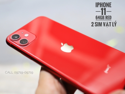 iPhone 11 64Gb RED 2 Sim Vật Lý ZA/A - Bảo Hành Apple 09/2020