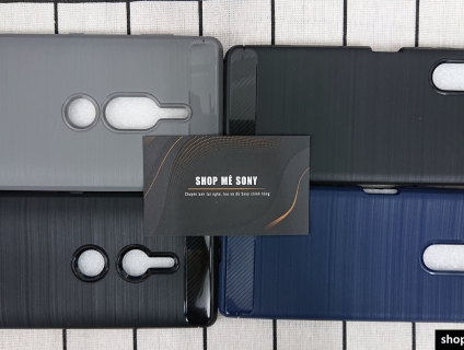 Ốp lưng phay xước vân carbon cao cấp cho điện thoại Sony Xperia